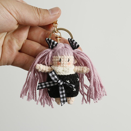 毛糸 手作り 編みぐるみ バッグチャーム キーホルダー 誕生日の贈り物