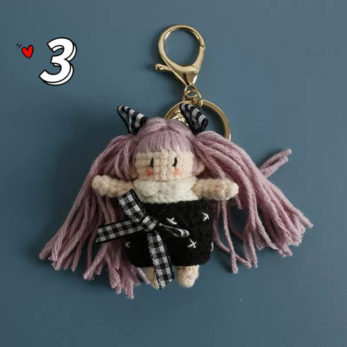 毛糸 手作り 編みぐるみ バッグチャーム キーホルダー 誕生日の贈り物