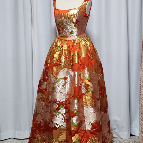 打掛ドレス 着物リメイクオーダードレス お色直し用カラードレス