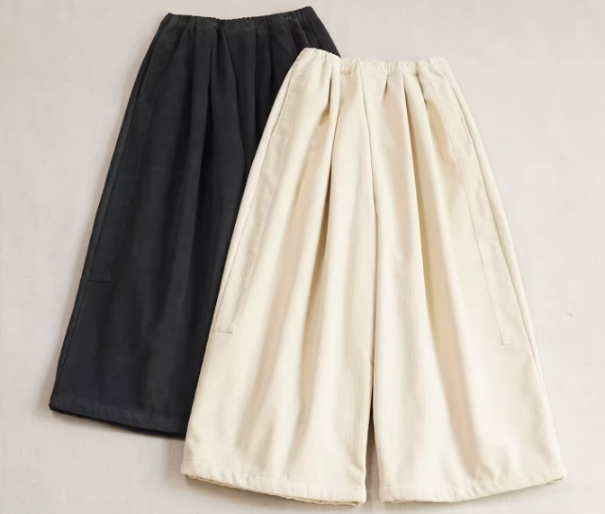✿ コーデュロイ. 秋冬新作 コーデュロイ ワイドパンツ リラックスフィット  厚手保温 選べる3色