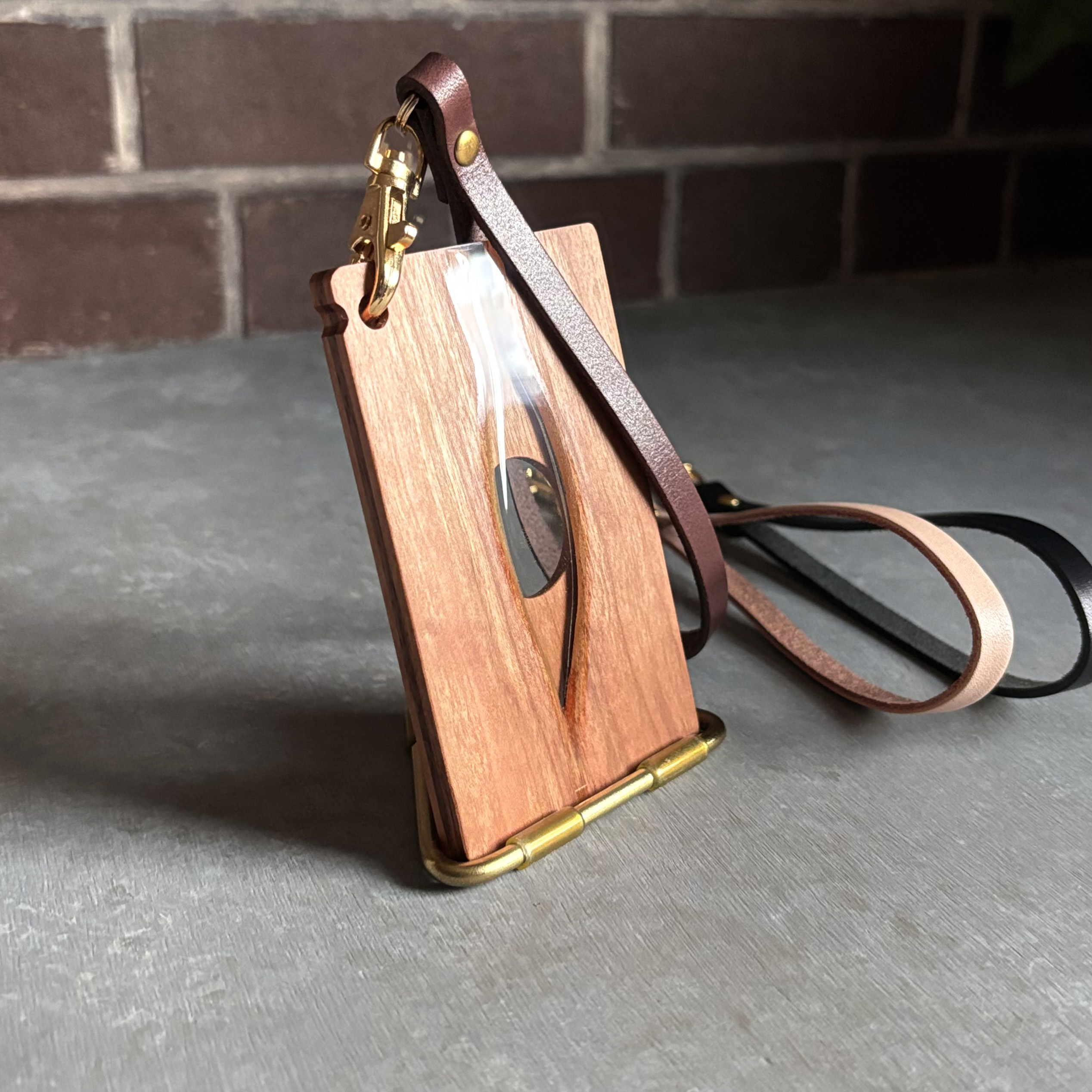 ICパスケース/定期入れ ”凛-rin-”【樹種:チェリー】<№05-C-11012>