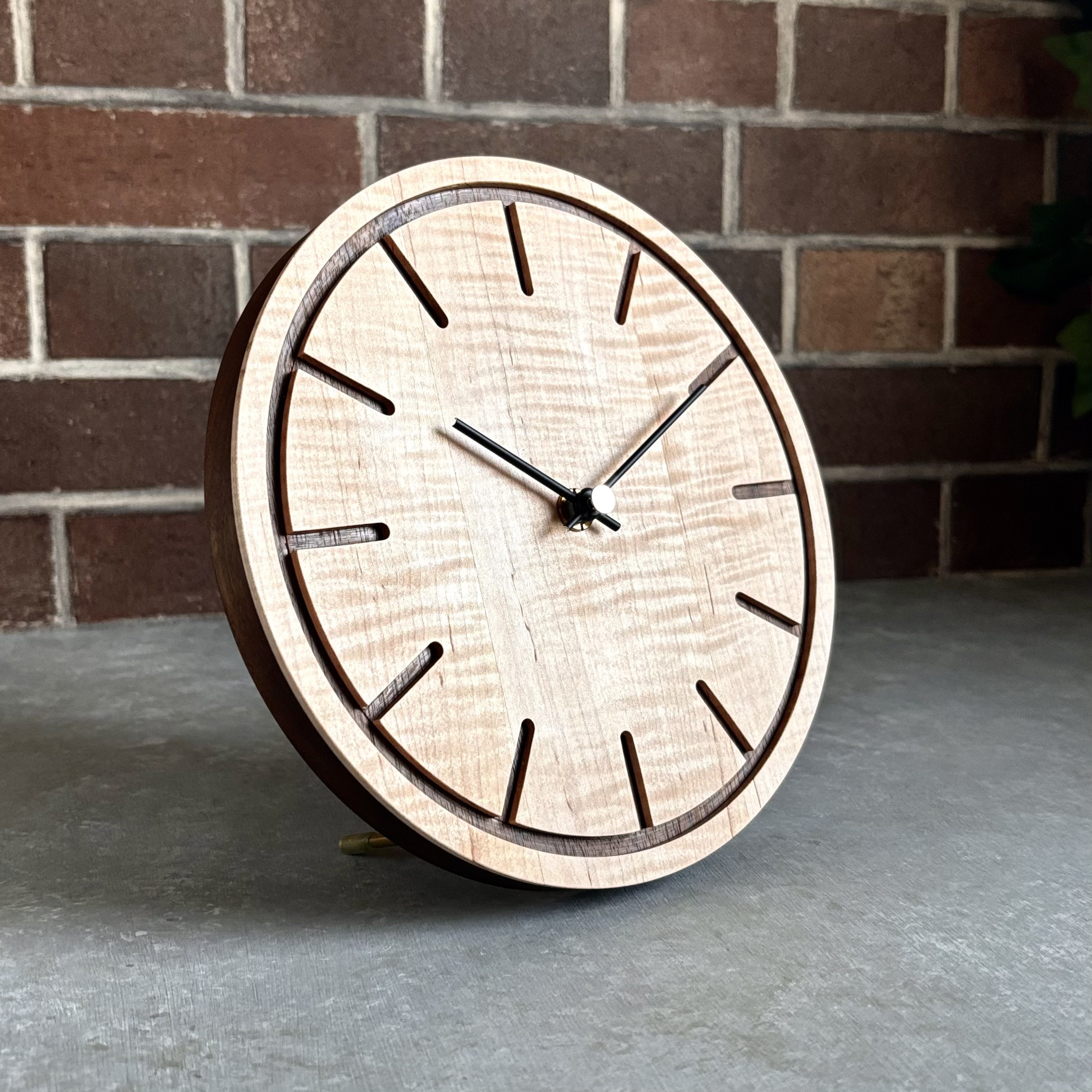 壁掛け・置き時計 ”刻-kizami-”【樹種:メープル】<№07-M11009>