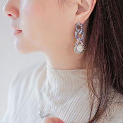 ルミナス・リンクパールピアス 即購入可 251124-01 5枚目の画像