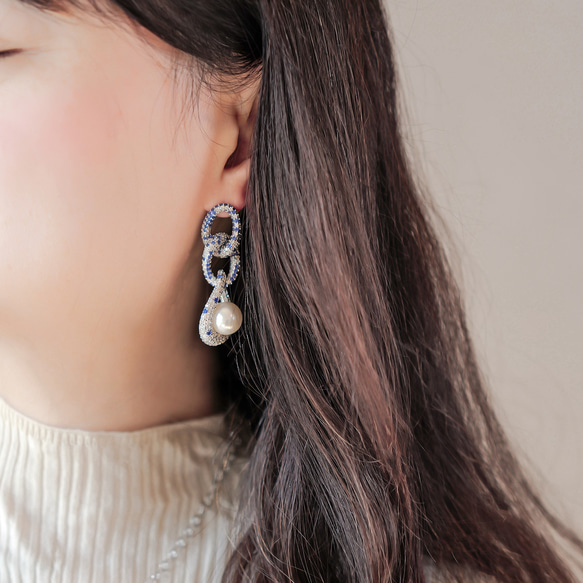 ルミナス・リンクパールピアス 即購入可 251124-01 7枚目の画像