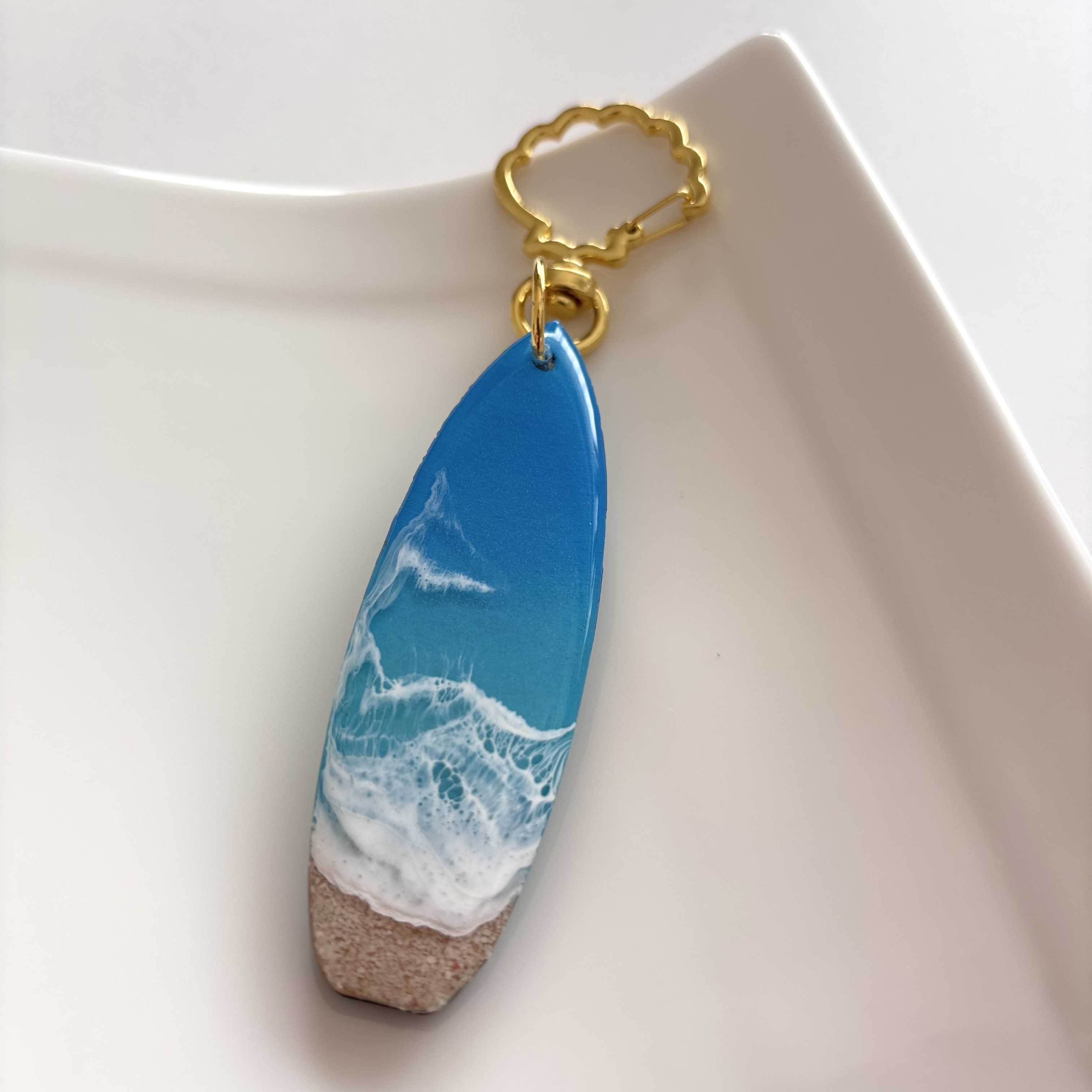 石垣島の海キーホルダー スマホチャーム オーシャンアートキーホルダー