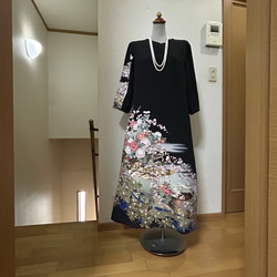 079 13号 上品 留袖ドレス ロング 裏地付 細見え 結婚式 フォーマル