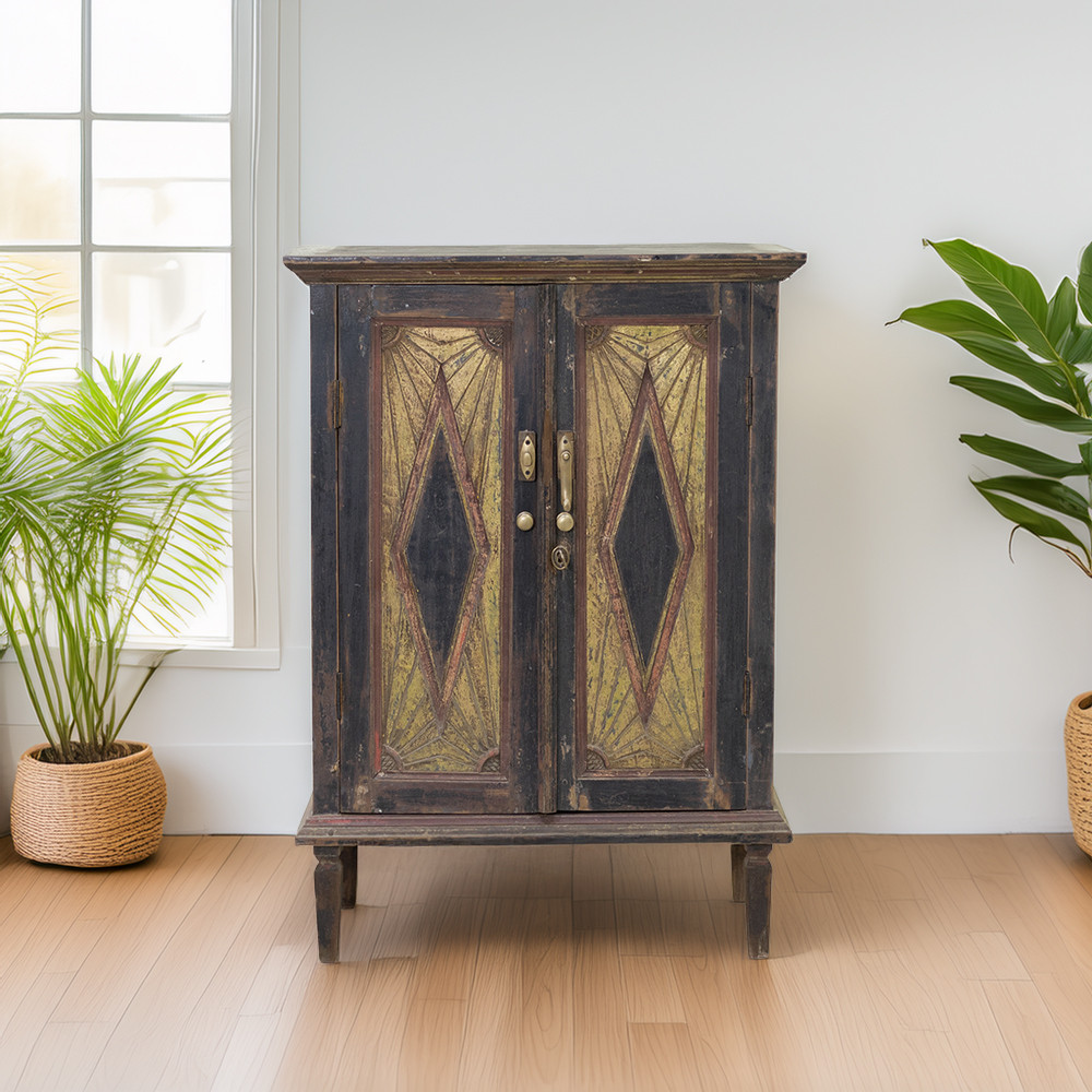 キャビネット | 天然木チーク家具 古材家具 一点物 / JW-0107