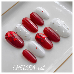 フロートシアーネイル(ブルー) ネイルチップ（つけ爪） CHELSEA-nail