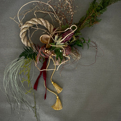 ネイティブフラワー スワッグ（大サイズ）｜プロテア×ユーカリ｜壁掛け