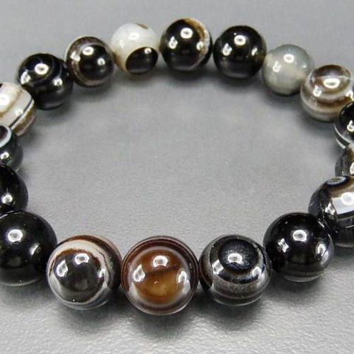 一点物訳有天然石天眼石約11mm～12.5mmブレスレット902-035a