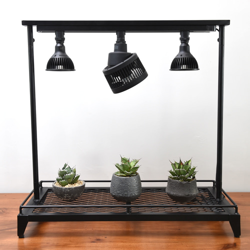 ボタニカルシェルフ　植物用金属ラック ダクトレール2段式 ライティングレール付き植物棚 ｜ボタニカルラック ダクトレール