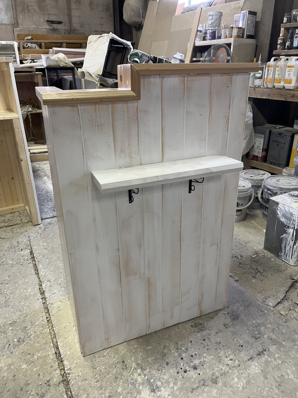 アンティーク風　段差カウンター　レジカウンター　受付カウンター 2枚目の画像