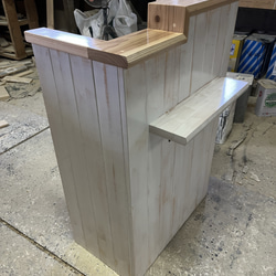 大理石風カウンター 受付カウンター レジカウンター 机・デスク エバー