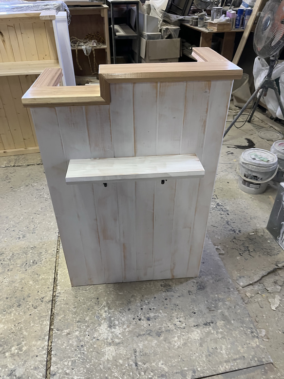 アンティーク風　段差カウンター　レジカウンター　受付カウンター 3枚目の画像