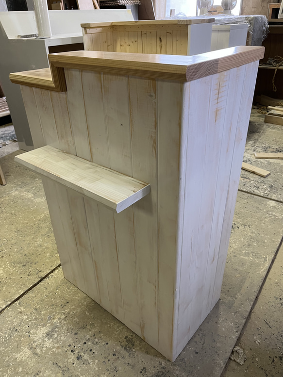 アンティーク風　段差カウンター　レジカウンター　受付カウンター 8枚目の画像