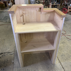 アンティーク風　段差カウンター　レジカウンター　受付カウンター 5枚目の画像