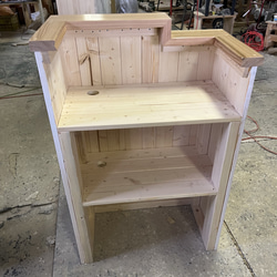 アンティーク風　段差カウンター　レジカウンター　受付カウンター 7枚目の画像