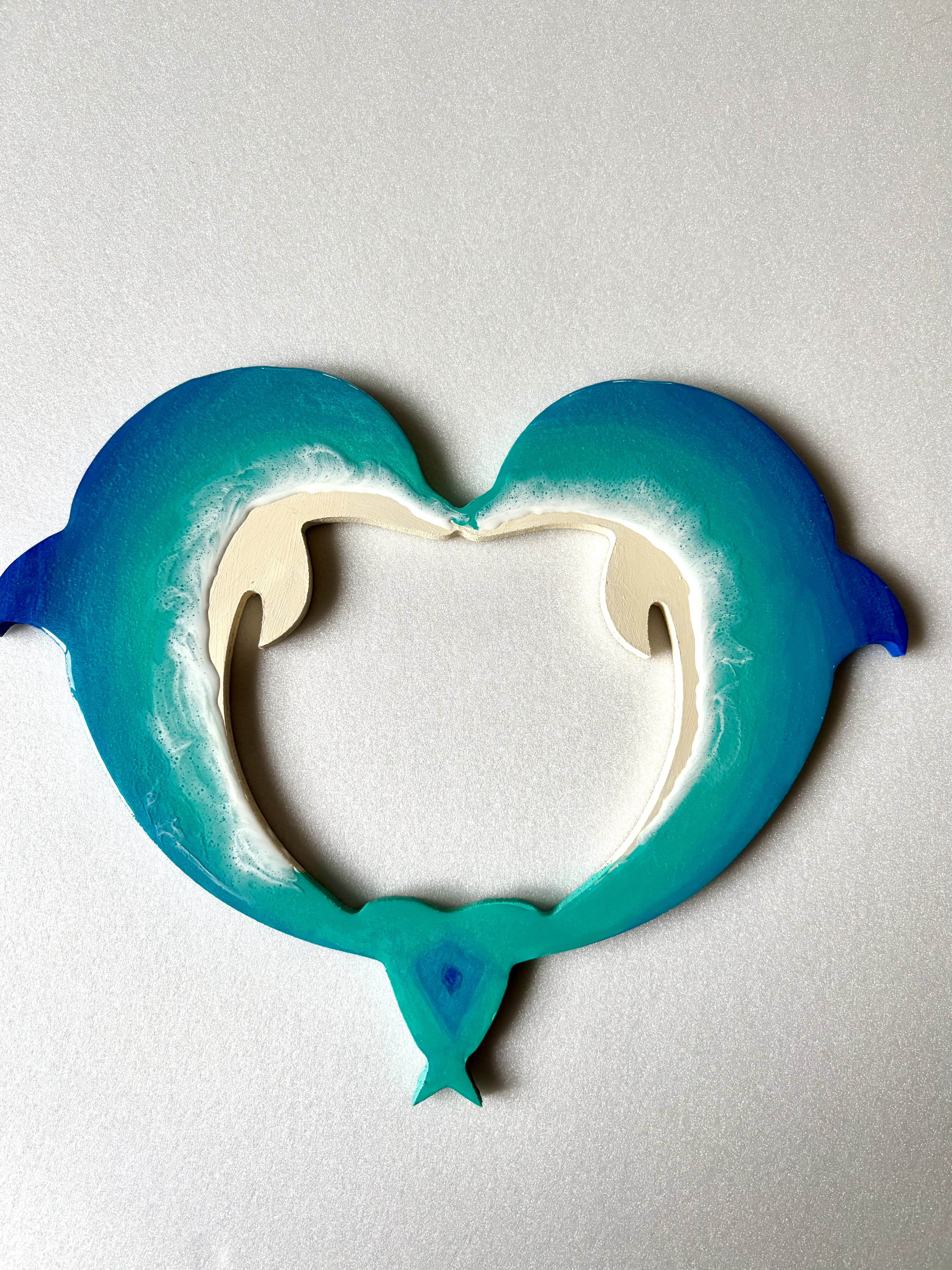 沖縄の海レジンアート〜ハート❤️イルカ〜