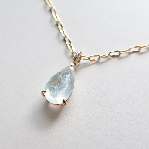 シンデレラアクアマリン｜Cinderella Aquamarine》ペアシェイプ天然石
