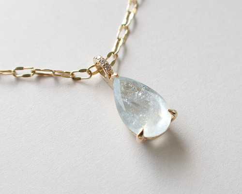 シンデレラアクアマリン｜Cinderella Aquamarine》ペアシェイプ天然石