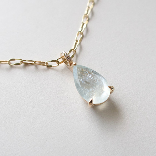 シンデレラアクアマリン｜Cinderella Aquamarine》ペアシェイプ天然石