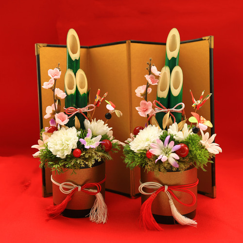 門松 玄関飾り 正月用 楽天市場】秀〆 門松 玄関 販売 モダン 60cm 一対 2本組 造花しめ飾り