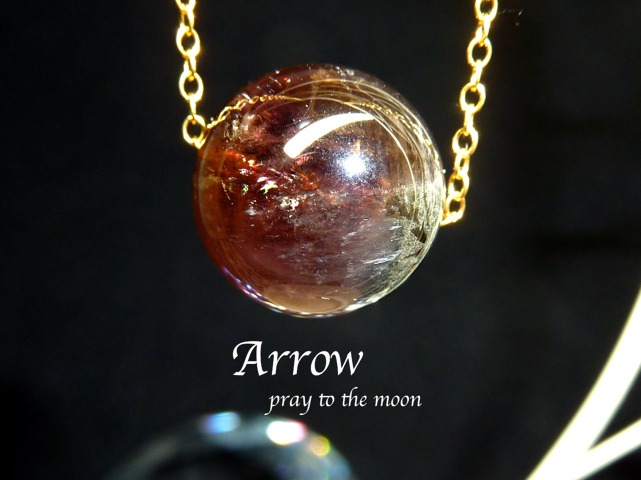 奇跡の石＊H&E正規品＊カナダ産アゾゼオオーラライト23ネックレス＊14kgf