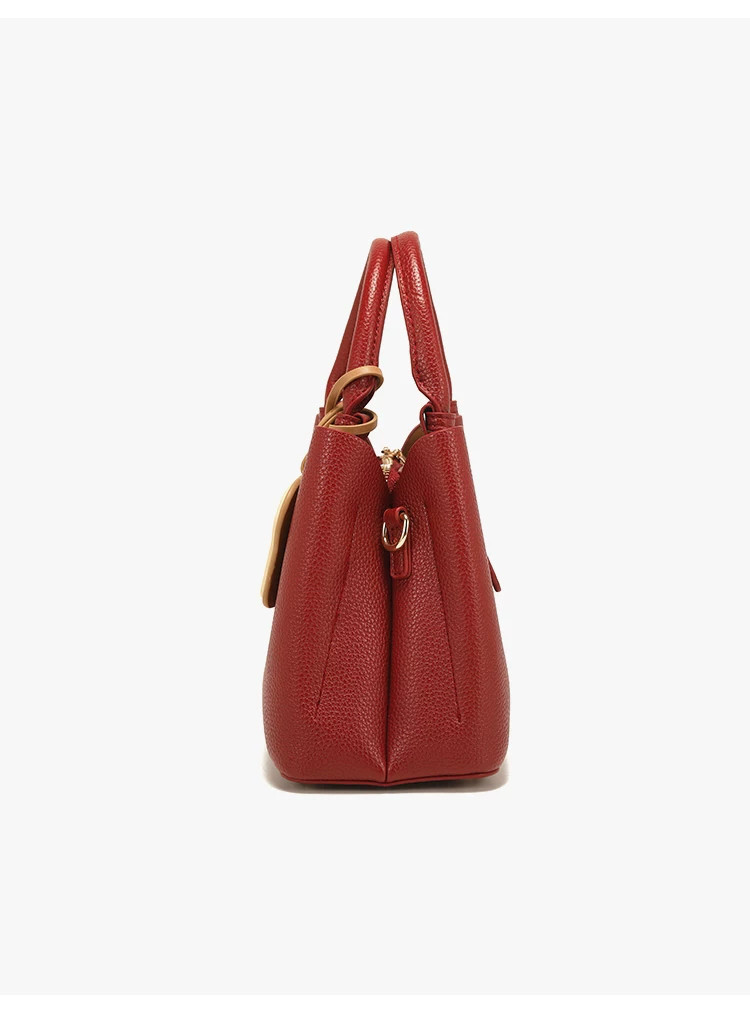 七五三 誕生日 記念日 大容量 パッチワーク ファー ボア A4 帆布 ミニトート キャメル プレゼント 2wayバッグ