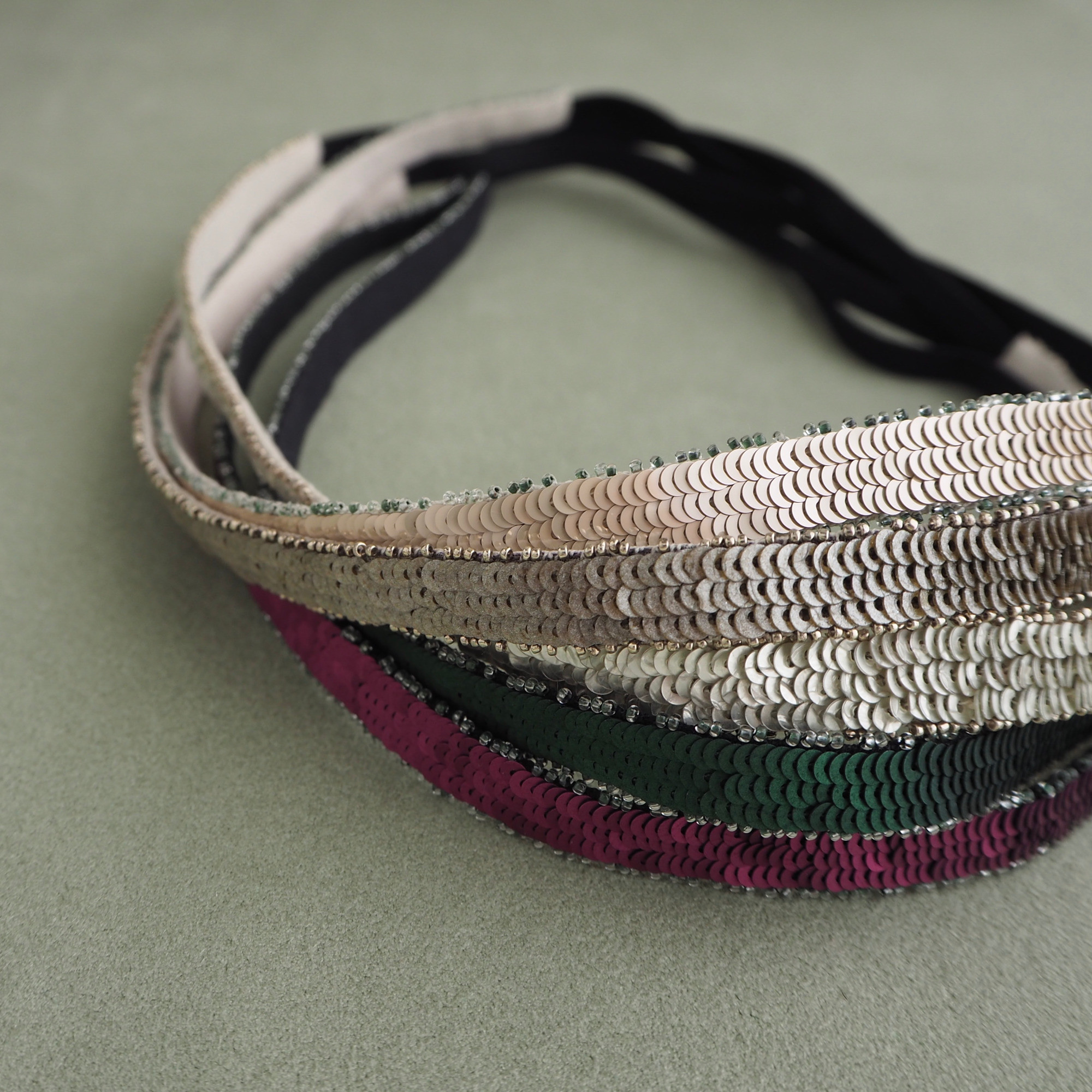 Thin line no.5 ヘアバンド ＃HA2001 / オートクチュール刺繍