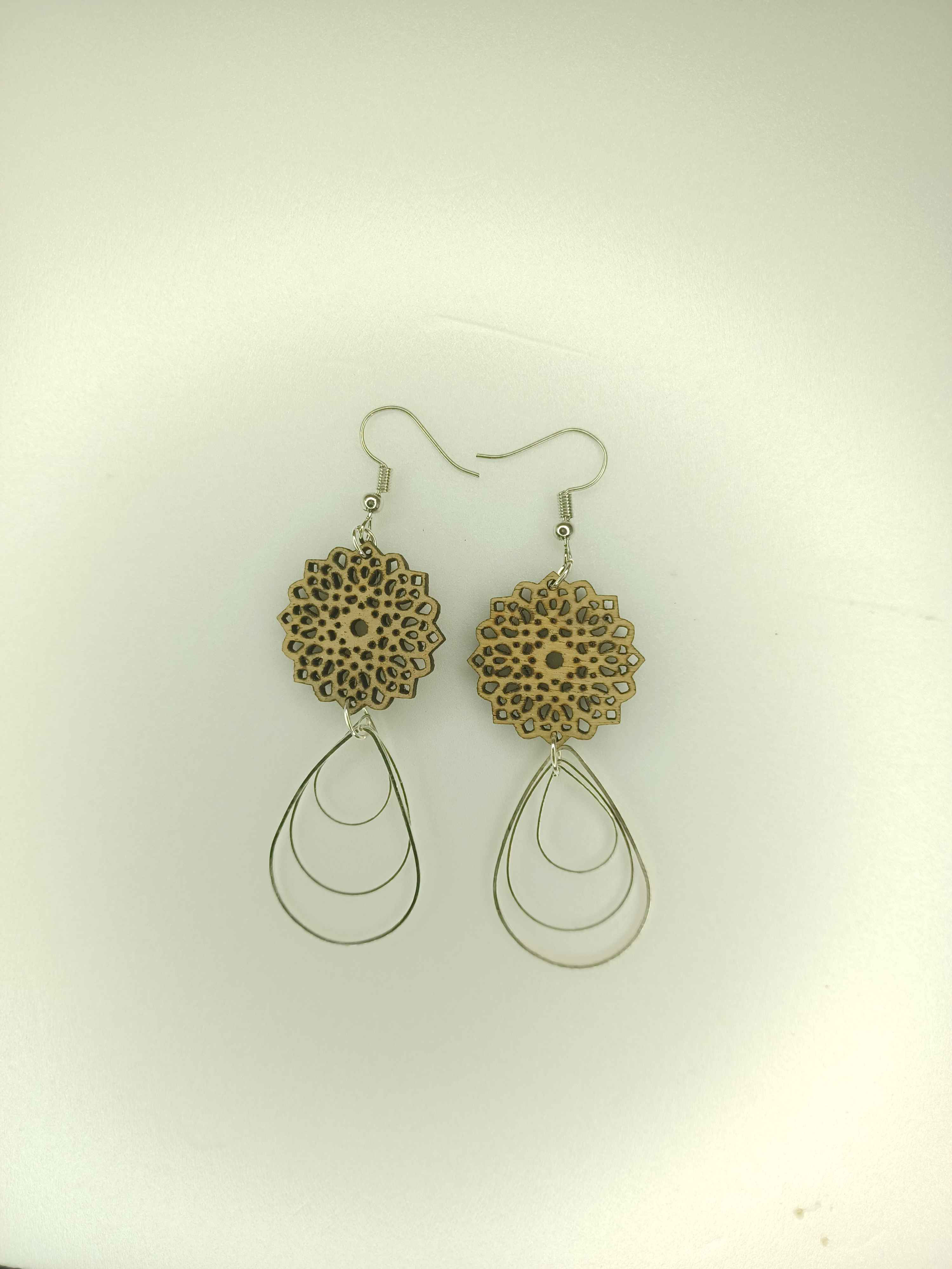 透華　形飾・雫銀型　ピアス（しずく・シルバー）T-001