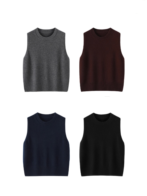 ◇【柔らかく快適な肌触り 上質ウール100％ 】エクストラファインウール ベスト T-00018 1枚目の画像