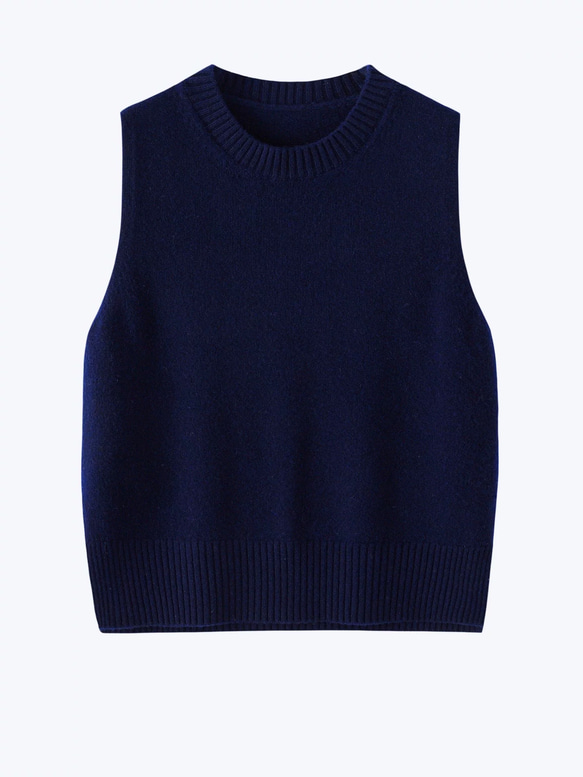 ◇【柔らかく快適な肌触り 上質ウール100％ 】エクストラファインウール ベスト T-00018 3枚目の画像