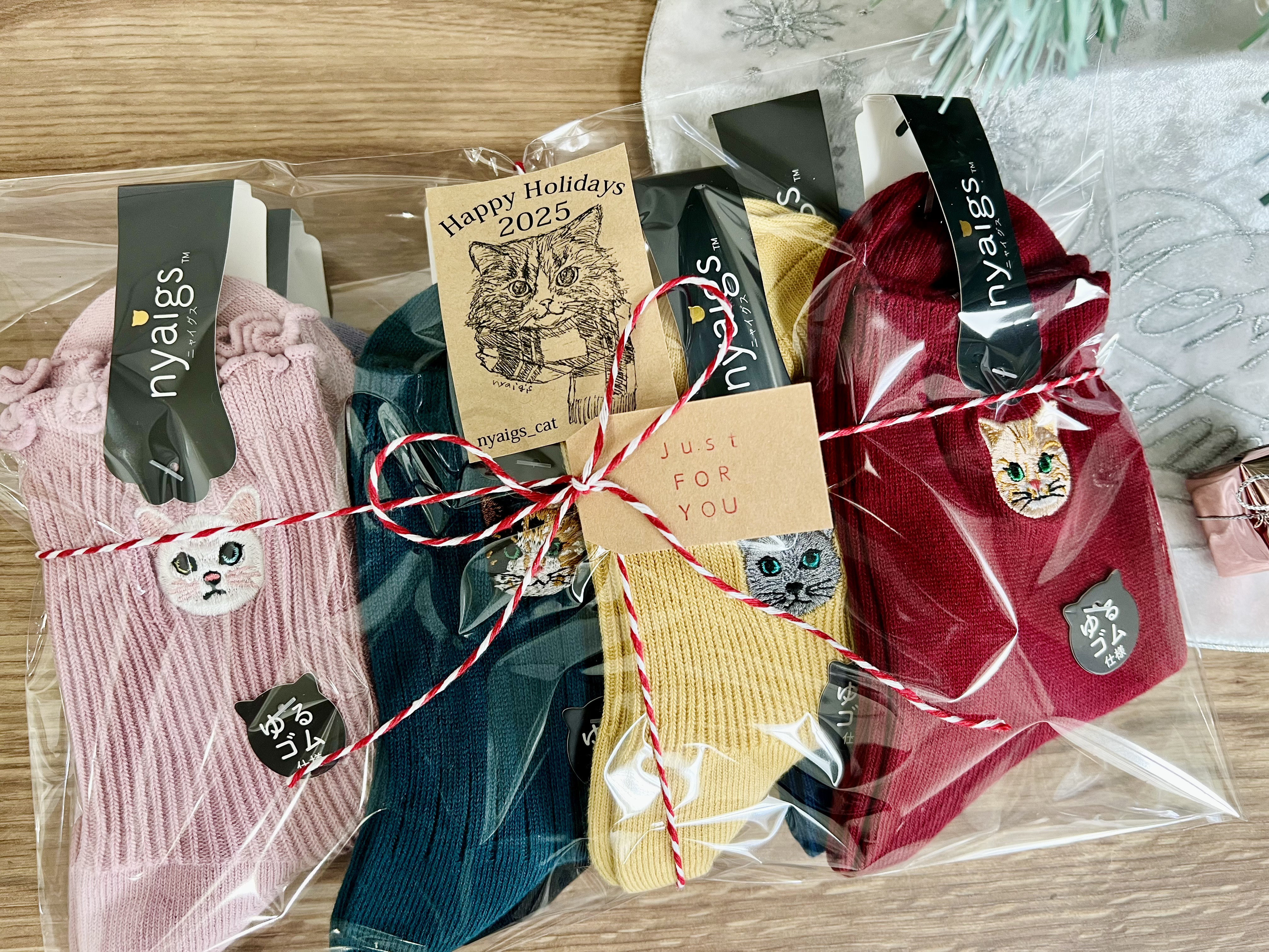 猫さん靴下⭐︎ハッピークリスマス 7足セット