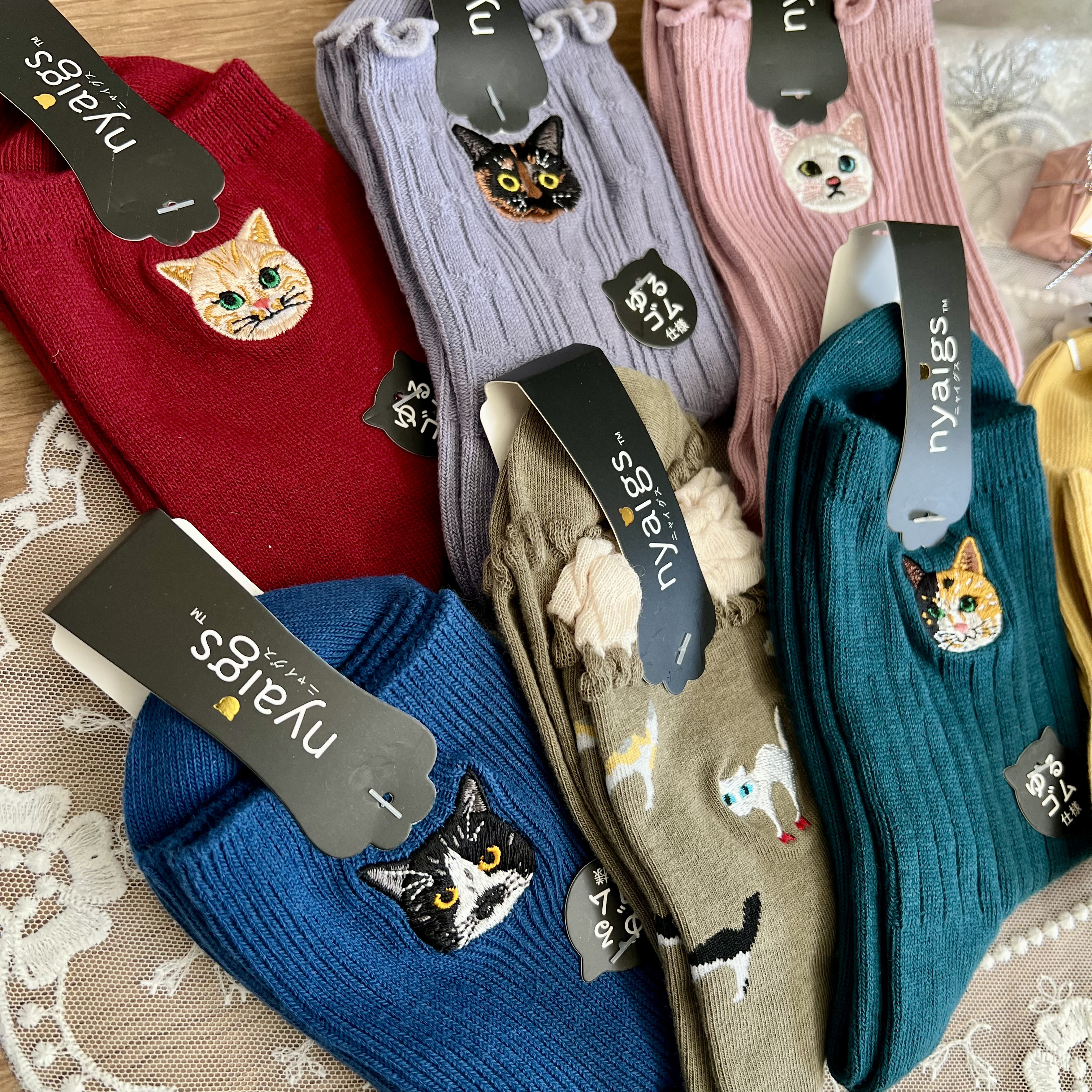 猫さん靴下⭐︎ハッピークリスマス 7足セット