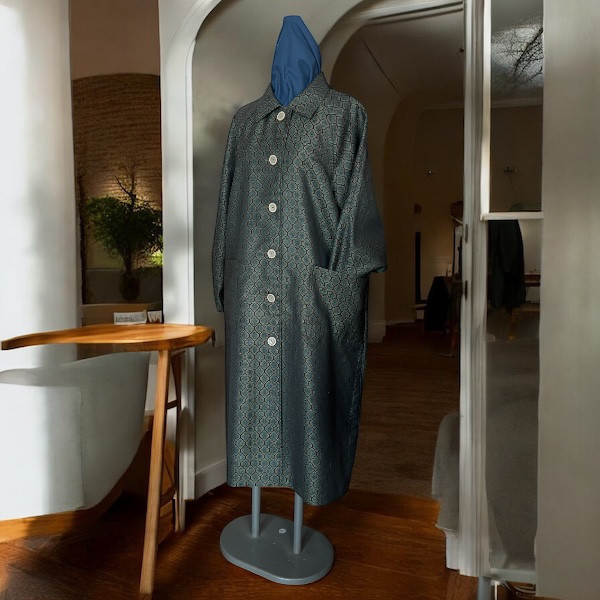 大島紬リメイクコート