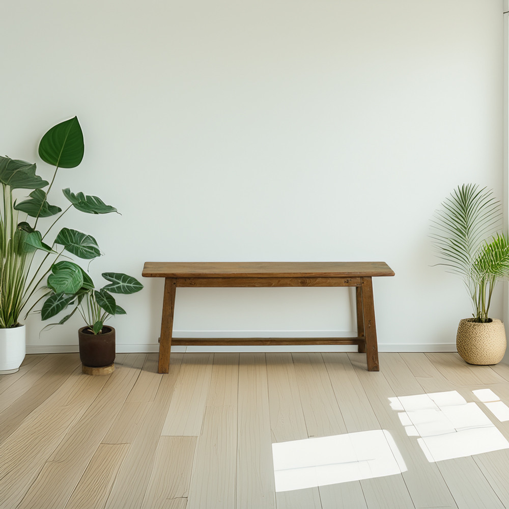 ベンチ | 天然木チーク家具 古材家具 一点物 / JW-0115