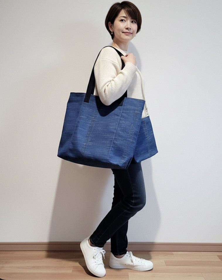 帯リメイクトートバッグ＆ポシェット　セット