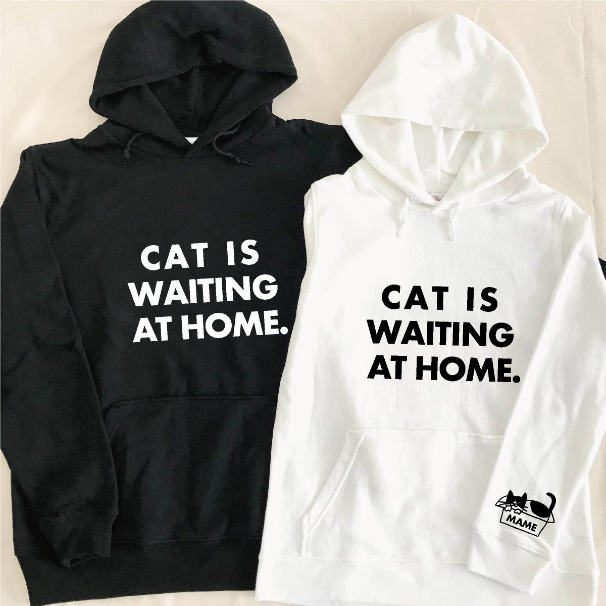 Creema限定新春福袋〈竹〉うちの子選べる！2枚セット おるすばんネコパーカー【文字オーダーOK!】