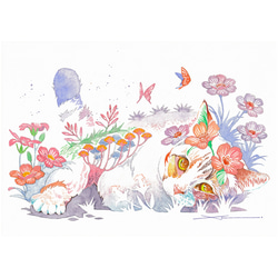 ミミズク①_水彩原画_イラスト イラスト n.akabae 通販 15713921