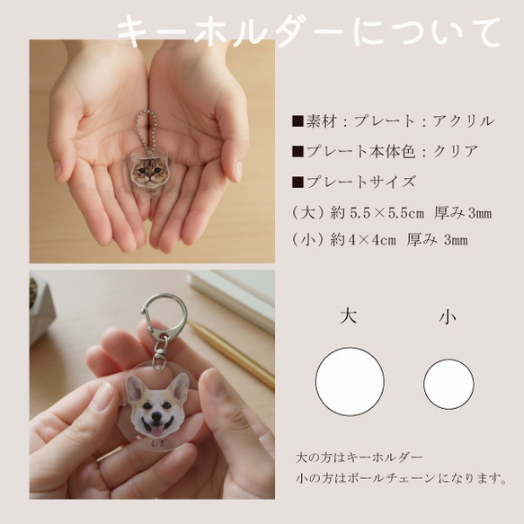 キーホルダー オリジナル 写真プリント オリジナルグッズ 写真入り ペット プレゼント  gp-keyhol-pet 4枚目の画像