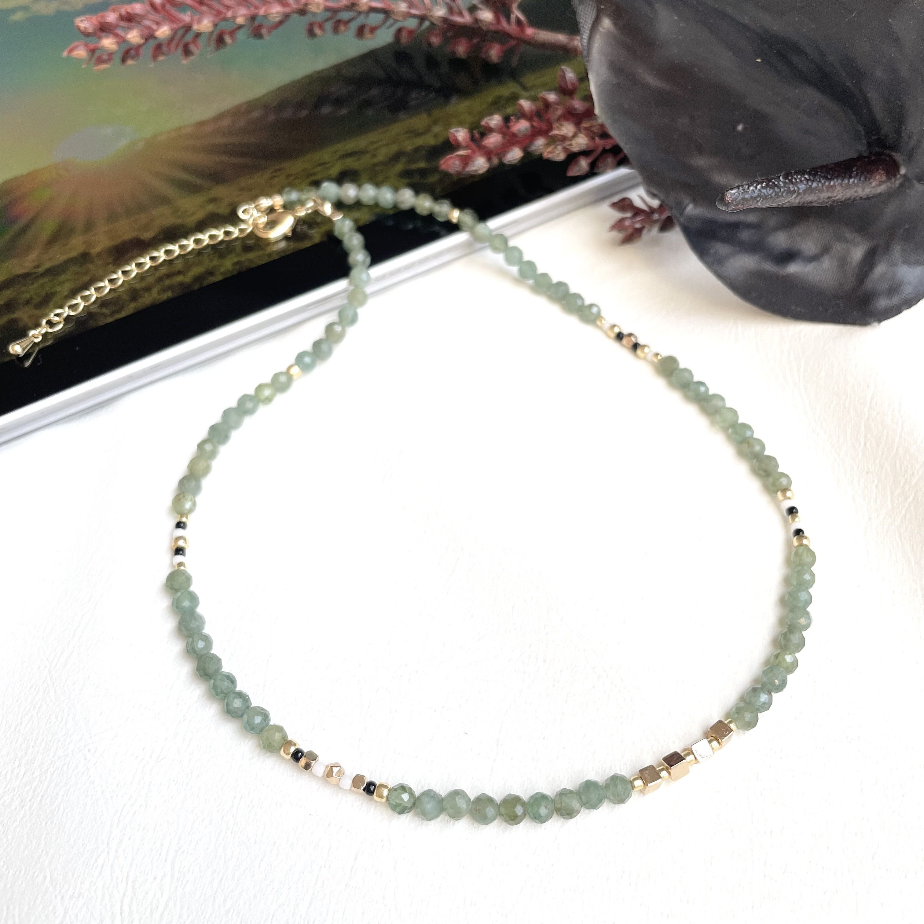 Pieces of the Earth◆グリーンアパタイトネックレス