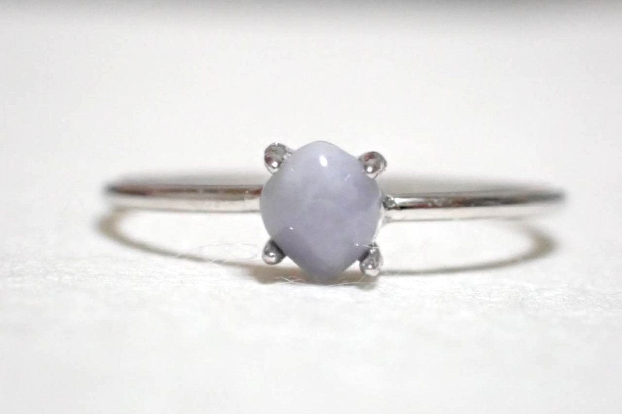 糸魚川翡翠　ラベンダー　リング