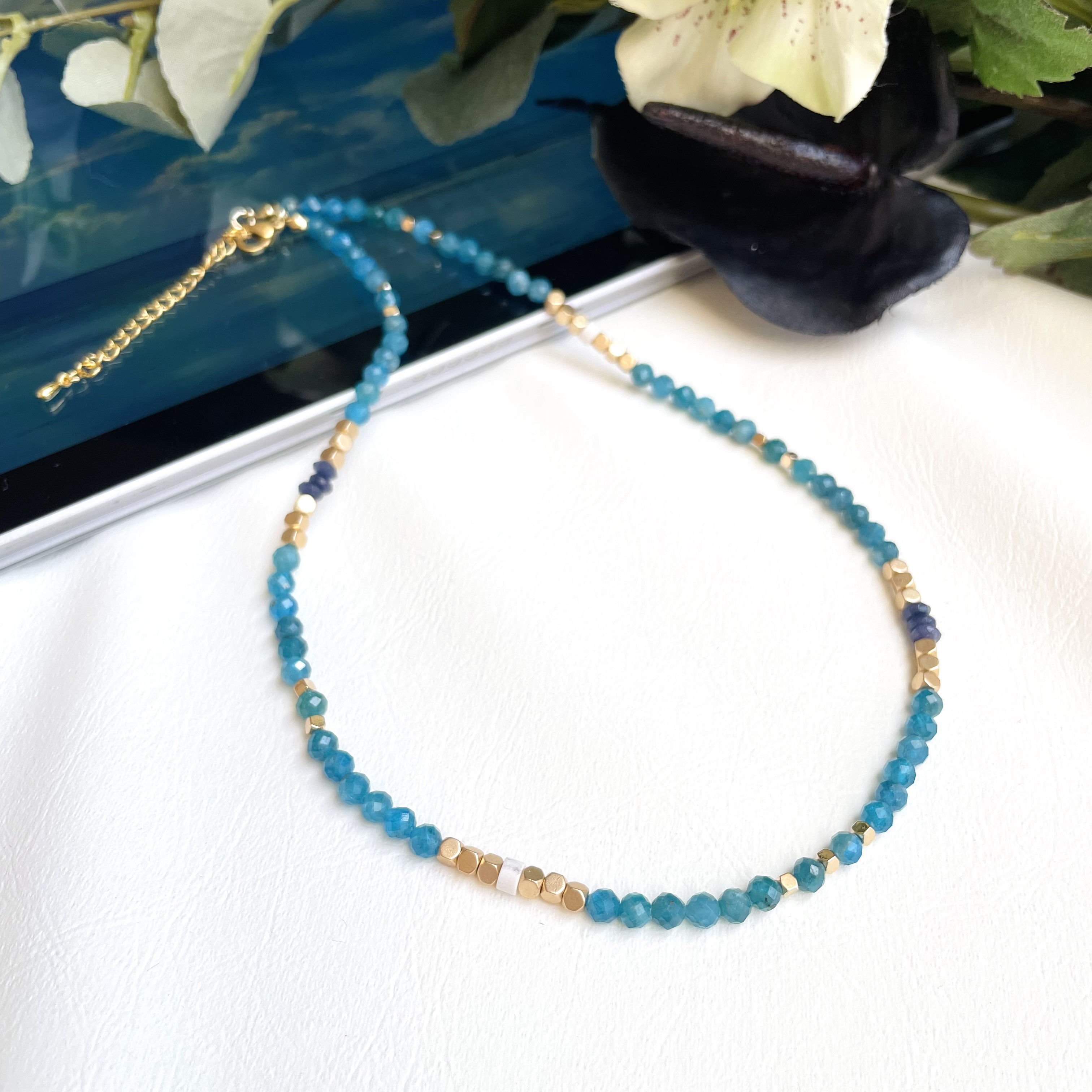 Pieces of the Earth◆ブルーアパタイトネックレス