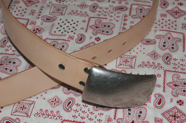 5ミリ厚ヌメ革ベルトP16バックル 極厚ベルト