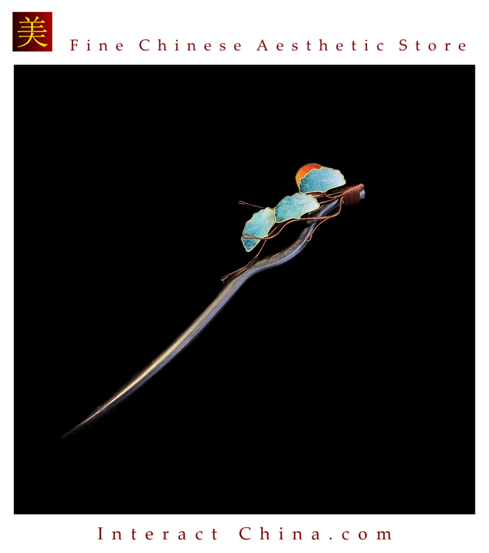 中国無形文化遺産 絨花松月簪 100% 手作り 生糸＋植物染 クラシック雅趣＋モダンシンプル 松月清韵#106