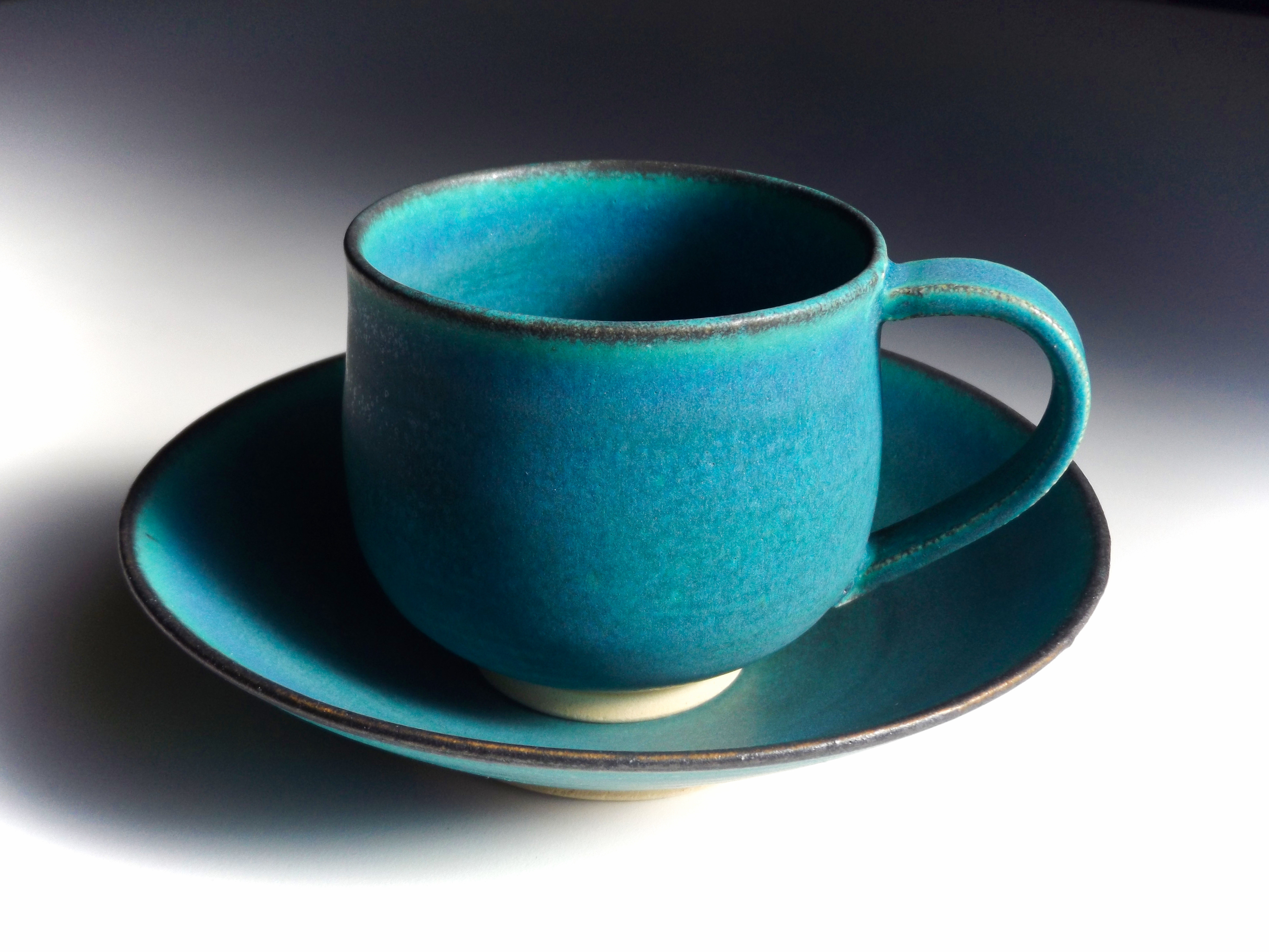 ターコイズカップ&ソーサー