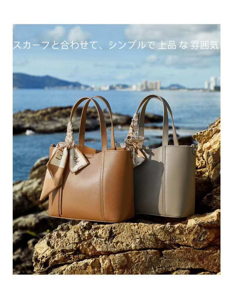 シンプルな大気牛革バッグ、シルクタオルを送る