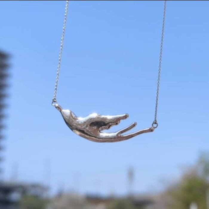 羽ばたく鳥モチーフネックレス　*habataki*  （シルバー）