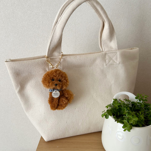 受注製作】トイプードル 名入れバッグチャーム おもちゃ・ペット小物
