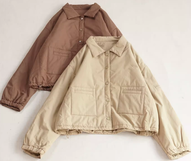 ✿ 綿 秋冬新作 リトロ 短丈コットンジャケット バギーシルエットで快適着用 保温性 ほんmoney温かい  選べる4色